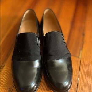 Dries Van Noten Black Leather Loafers